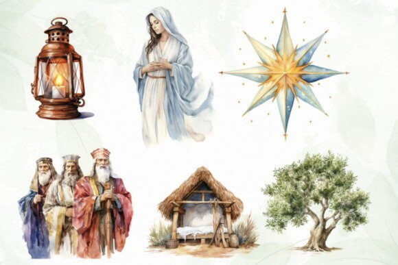 Kit Digital Natal Cristão - Christmas Nativity Jesus