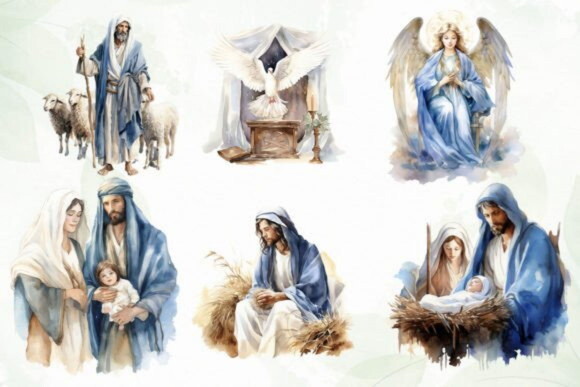 Kit Digital Natal Cristão - Christmas Nativity Jesus