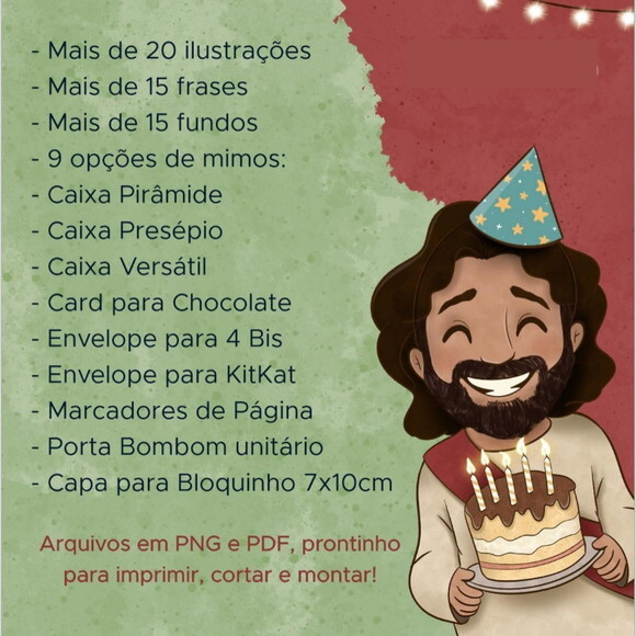Kit Digital Natal Cristão - Cliparts e Arquivos de Corte