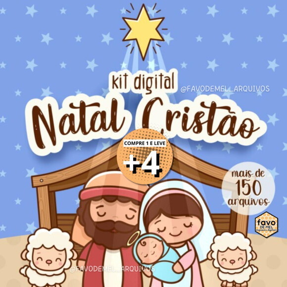 Kit Digital Natal Cristão 2022 (af) Nascimento de Jesus