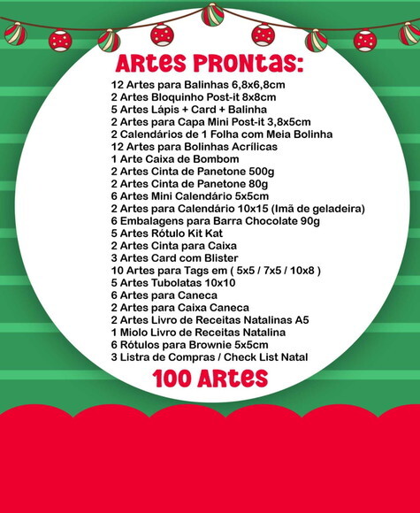Kit Digital Natal Fofo Vermelho e Verde - Mimos Prontos