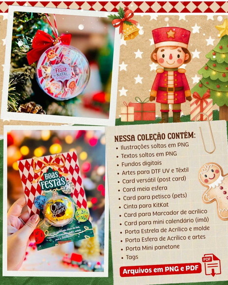 Kit Digital Natal Noel 2025 - Mimos para Imprimir pdf Png