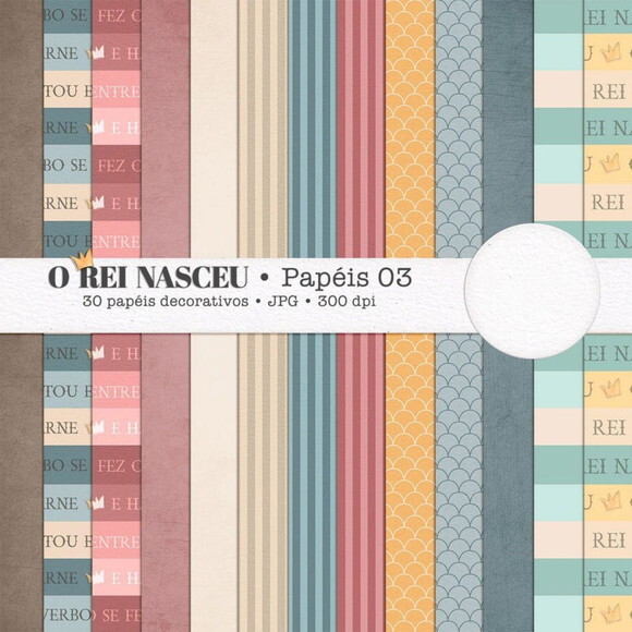 Kit Digital o Rei Nasceu (natal)- Combo Ilustrações e Papéis