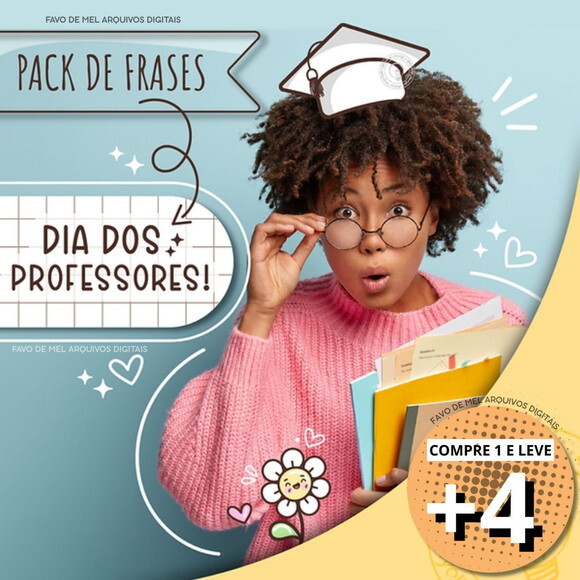 Kit Digital Pack Frases Dia dos Professores Png