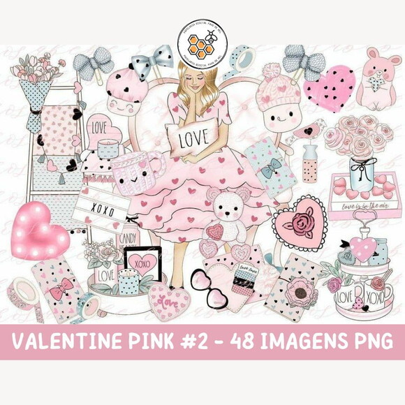 Kit Digital Pink Valentine Rosabebe