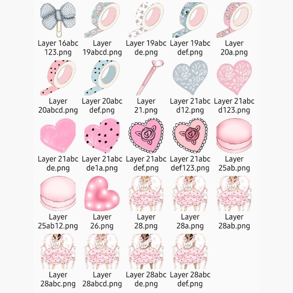 Kit Digital Pink Valentine Rosabebe