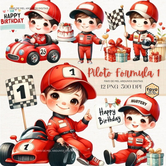 Kit Digital Piloto Fórmula 1 Aniversário Ferrari Png Premium