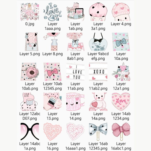 Kit Digital Pink Valentine Rosabebe