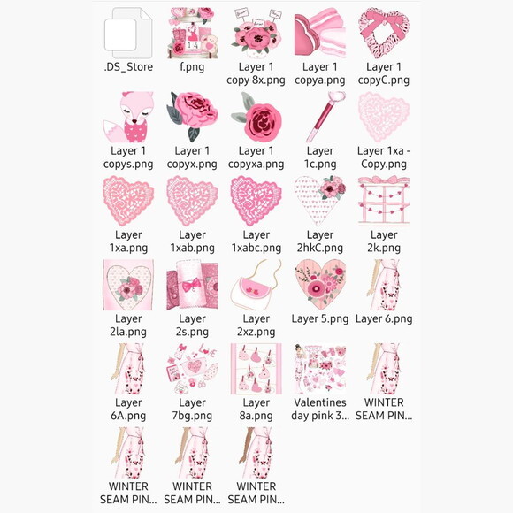Kit Digital Pink Valentine Rosabebe