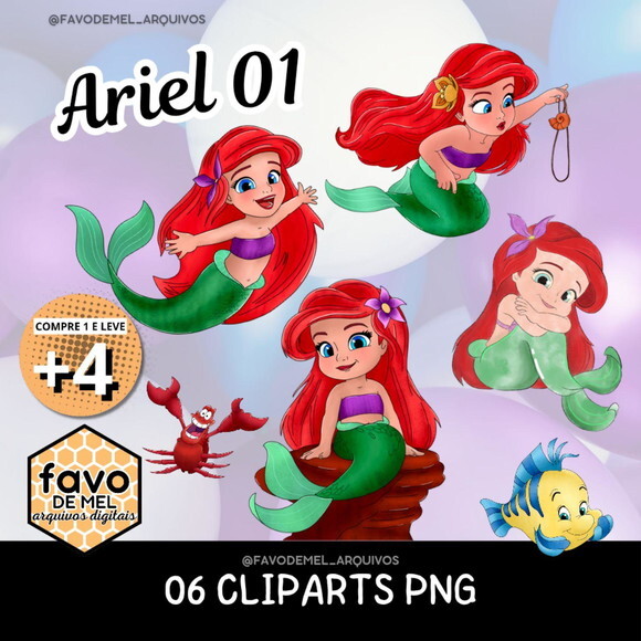 Kit Digital Png Ariel Aquarela (pague 1 Leve +4)