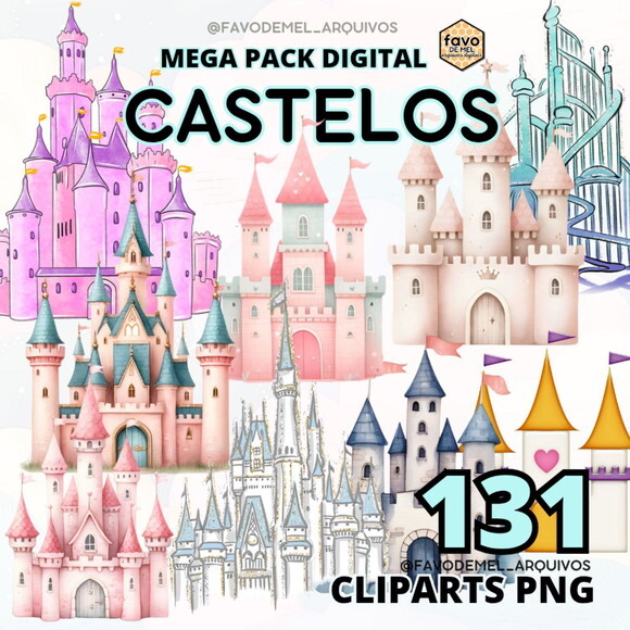 Kit Digital Png Castelos - Mega Pack