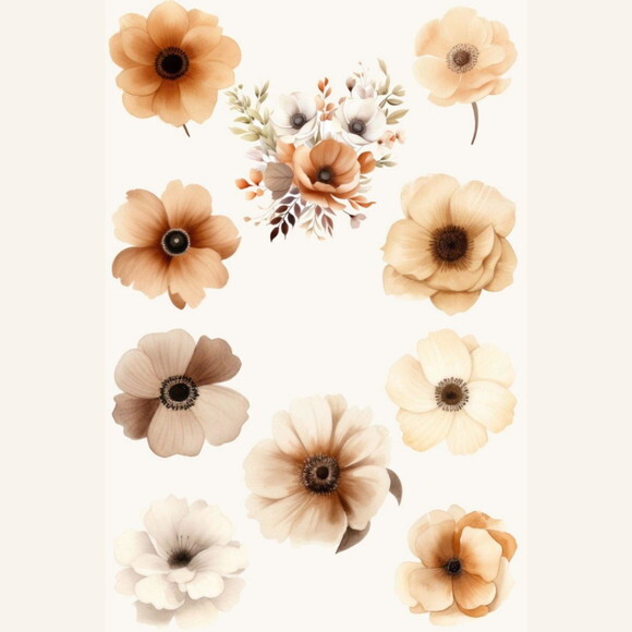 Kit Digital Png Floral Boho Aquarela 05 (bd)