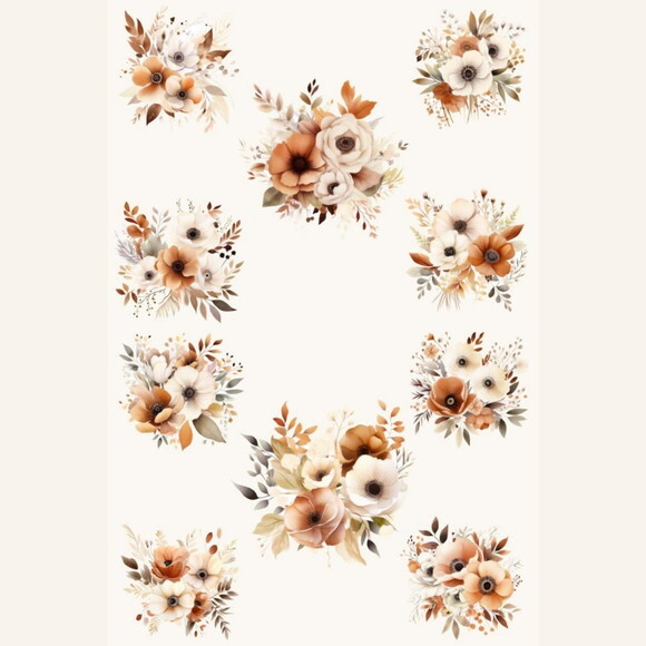 Kit Digital Png Floral Boho Aquarela 05 (bd)