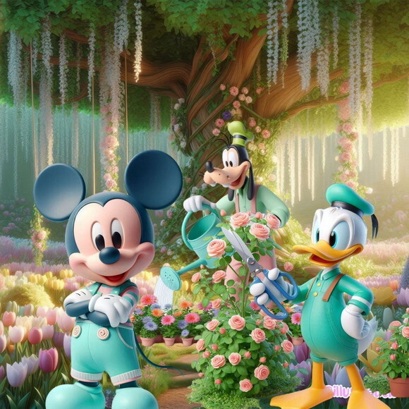 Kit Digital Png Minnie Jardim 3d 2 (pague 1 Leve 5)