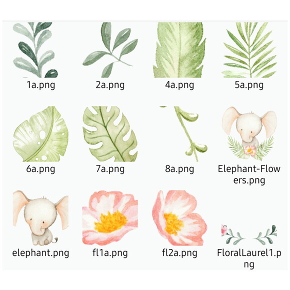 Kit Digital Png Safari Baby Aquarela 01 (pague 1 Leve +4)