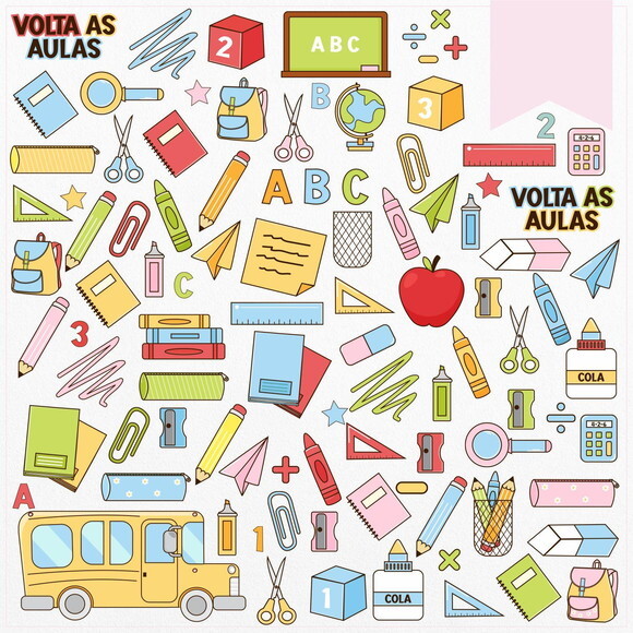 Kit Digital Png Volta às Aulas (pague 1 Leve +4)