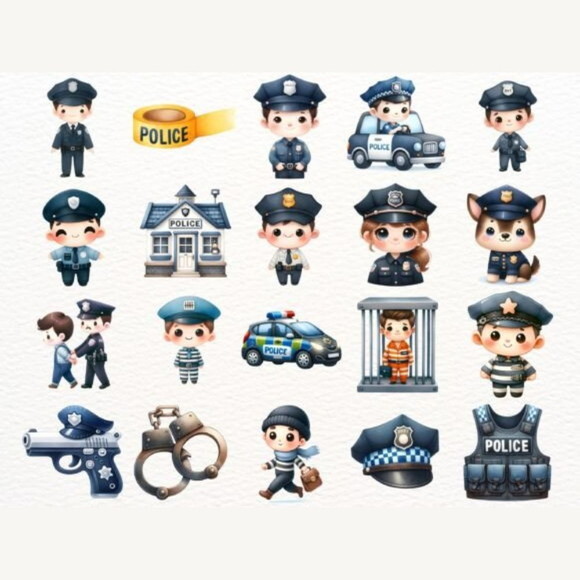 Kit Digital Policial Cute (nca)