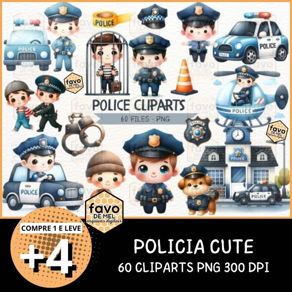 Kit Digital Policial Cute (nca)