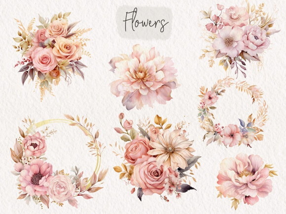 Kit Digital Princesa Rosa Aquarela - Pink Princess (kd)