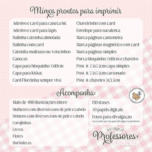 Kit Digital Professores Aquarela 2023 | Cliparts e Mimos
