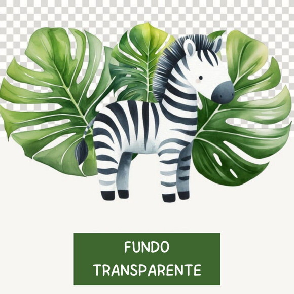 Kit Digital Safari Aquarela Premium - Boho Safari Animals Sd