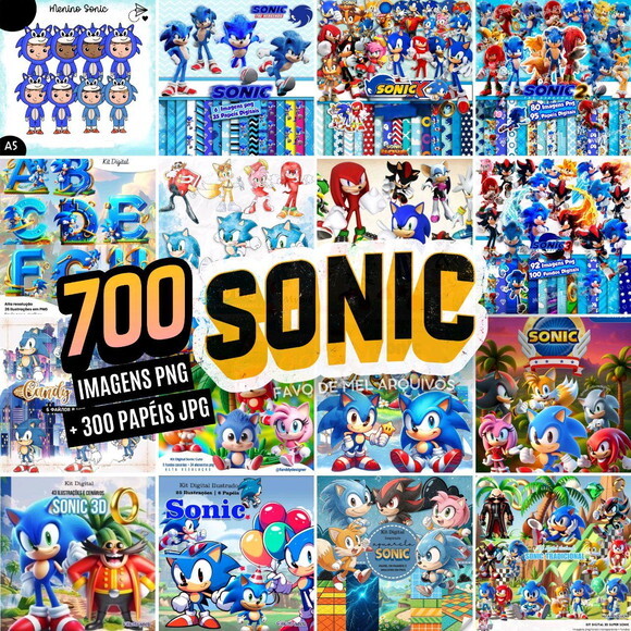 Kit Digital Sonic - Mega Pack 16 Kits Png Jpg