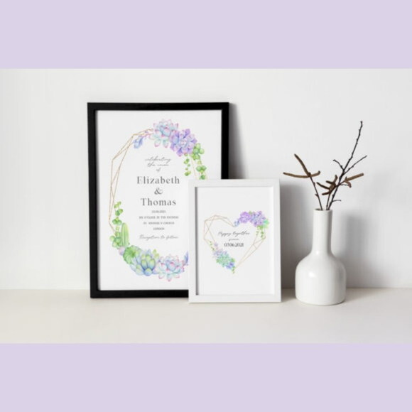 Kit Digital Suculentas Aquarela -succulent Watercolor Frames