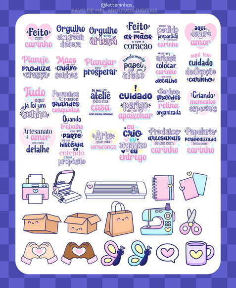 Kit Digital Tudo para Artesãs - Mimos para Imprimir pdf Png