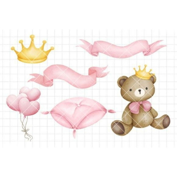Kit Digital Ursinho Chá Revelação - Príncipe e Princesa