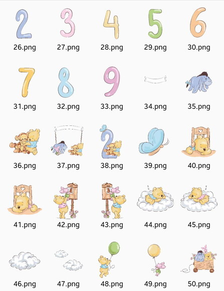Kit Digital Ursinho Pooh Baby Chá Revelação Png Premium