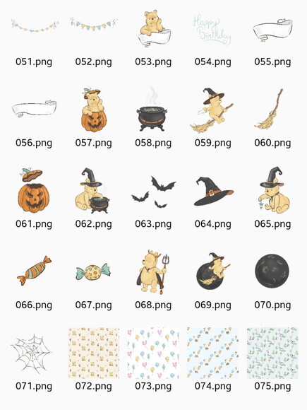 Kit Digital Ursinho Pooh Vintage Png Premium