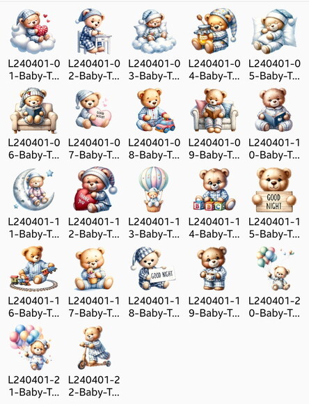Kit Digital Ursinho Sonhe Alto - Cute Baby Teddy Bear