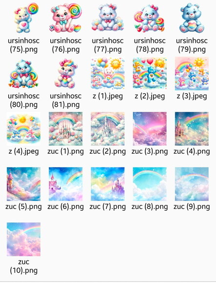 Kit Digital Ursinhos Carinhosos Aquarela -elementos e Papéis