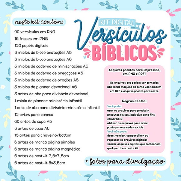 Kit Digital Versículos Bíblicos 1