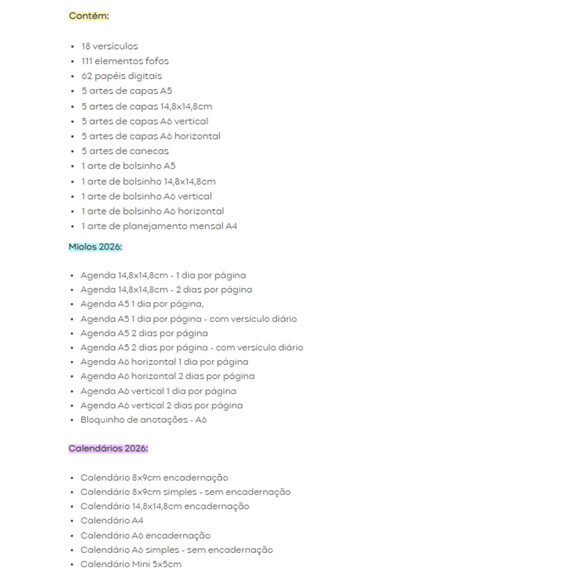 Kit Digital Versículos Fofinhos 6 Encadernação 2026 Png pdf