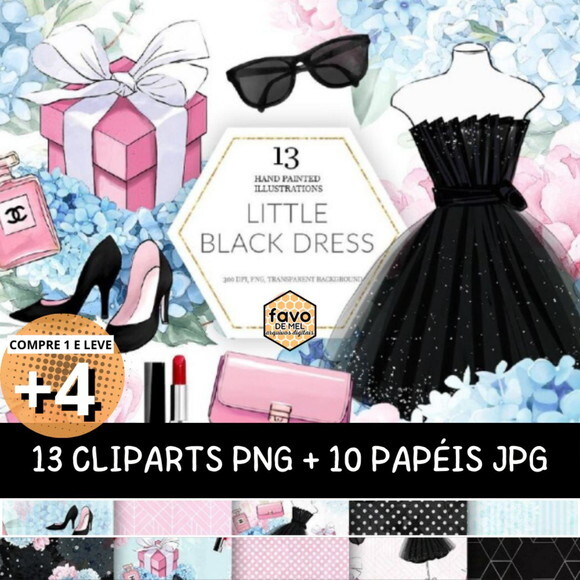 Kit Digital Vestido Pretinho Básico Little Black Dress