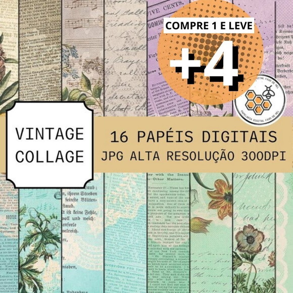 Kit Papéis Digitais Vintage 01