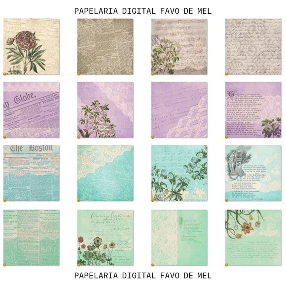 Kit Papéis Digitais Vintage 01
