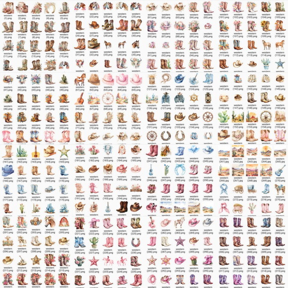 Mega Pack Digital Country Velho Oeste Elementos Png