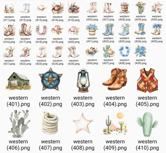 Mega Pack Digital Country Velho Oeste Elementos Png