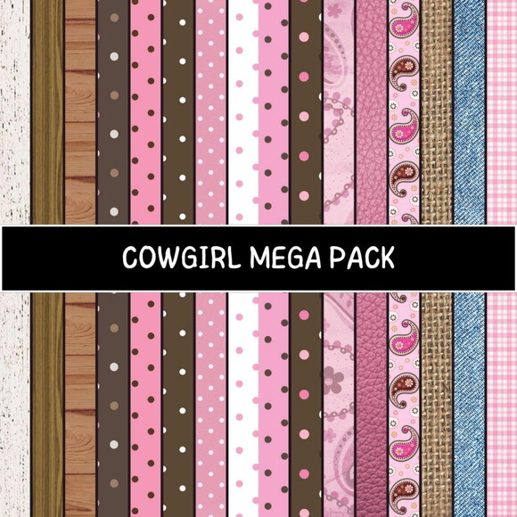 Mega Pack Digital Cowgirl Boiadeira Menina Aquarela