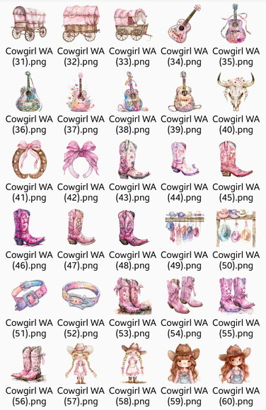 Mega Pack Digital Cowgirl Boiadeira Pink - Velho Oeste (wa)
