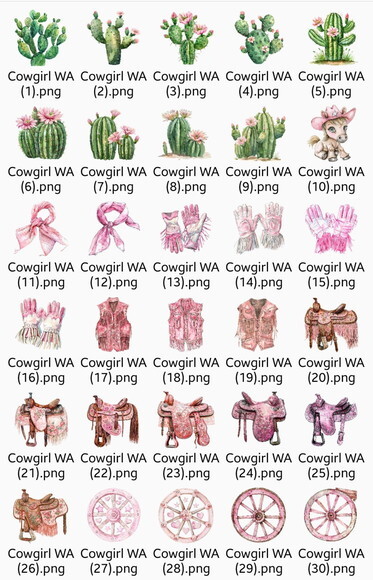 Mega Pack Digital Cowgirl Boiadeira Pink - Velho Oeste (wa)