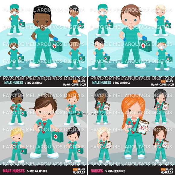 Mega Pack Digital Enfermeiros Enfermeiras Png Scrapbook