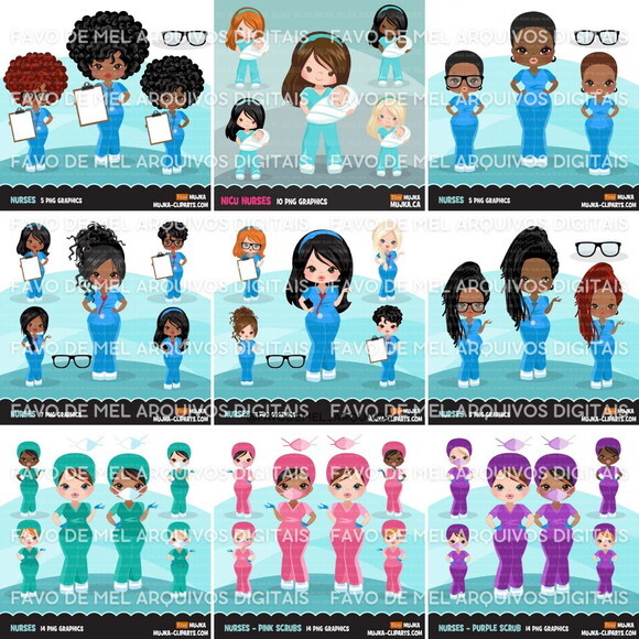 Mega Pack Digital Enfermeiros Enfermeiras Png Scrapbook