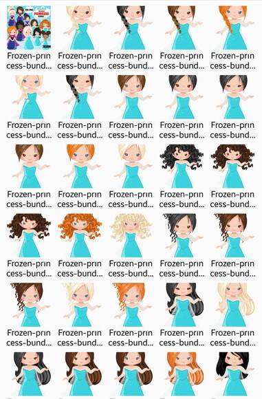 Mega Pack Digital Princesa Frozen Mascotes Png Premium