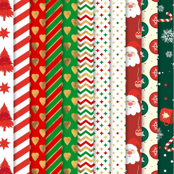 Pack Digital Papéis Natal - 145 Papéis Digitais Jpg