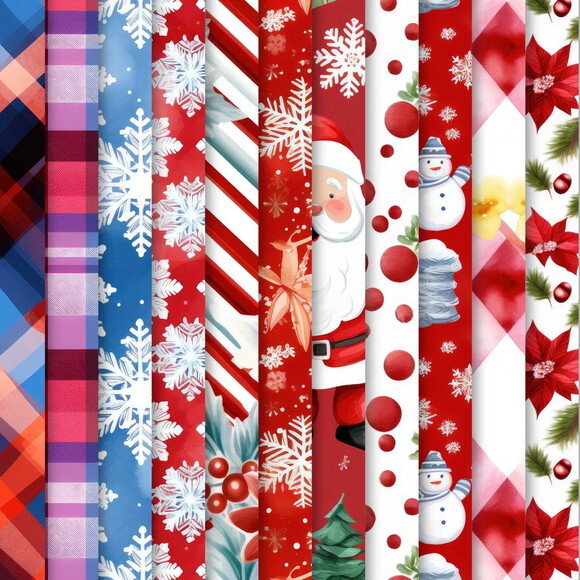 Pack Digital Papéis Natal - 145 Papéis Digitais Jpg