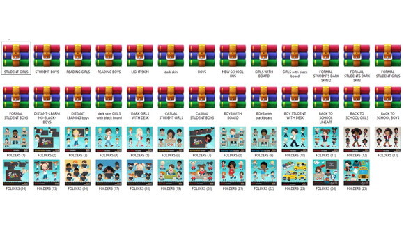 Pack Volta as Aulas - 25 Kits Digitais Escolar Png