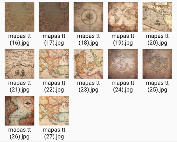 Papéis Digitais Viagem Volta ao Mundo - Mapas